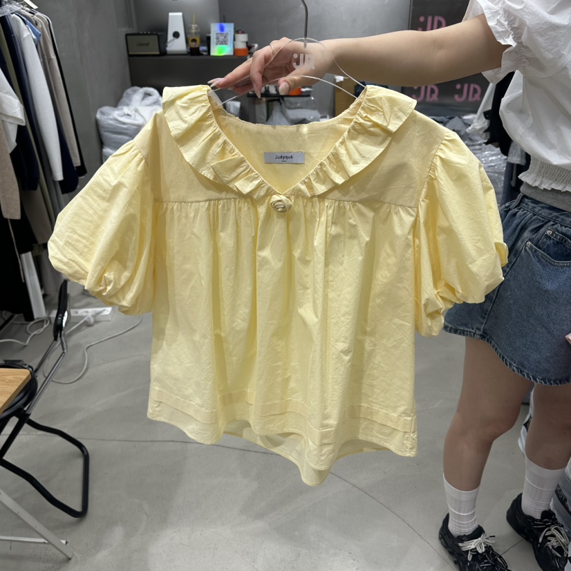 JUDYQUE韓國直郵實拍女士新款熱賣推薦休閑26春夏襯衫蕾絲衫JUDYQUE襯衫/蕾絲衫圖色1