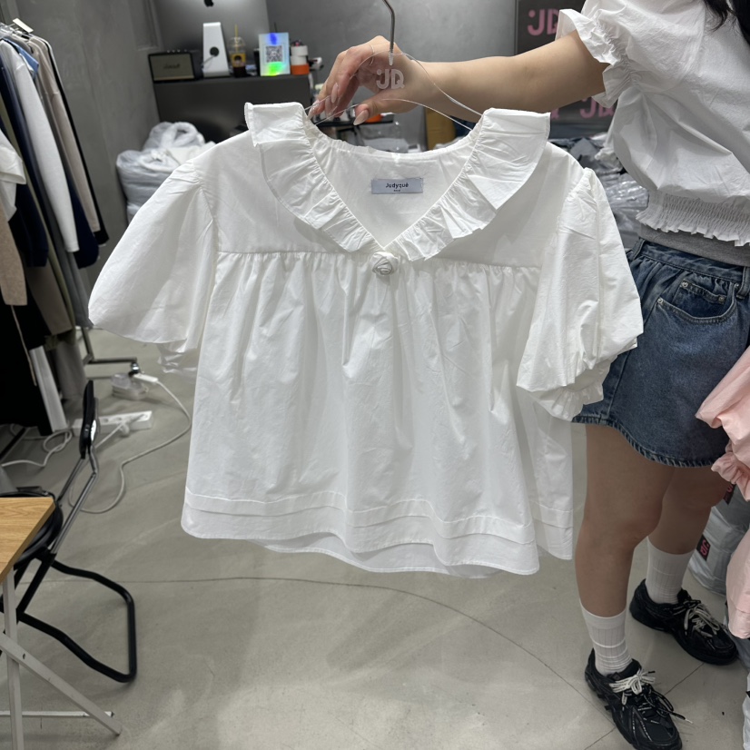 JUDYQUE韓國直郵實拍女士新款熱賣推薦休閑26春夏襯衫蕾絲衫JUDYQUE襯衫/蕾絲衫圖色2