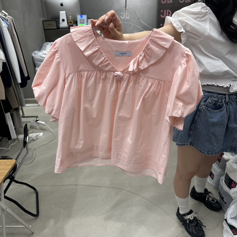 JUDYQUE韓國直郵實拍女士新款熱賣推薦休閑26春夏襯衫蕾絲衫JUDYQUE襯衫/蕾絲衫圖色3