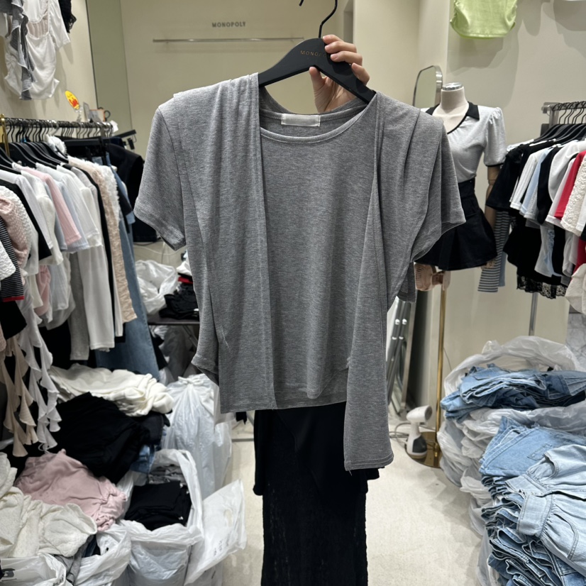 MONOPOLY東大門實拍韓國女士新品休閑人氣推薦時尚職業T恤MONO_POLYT恤圖色3