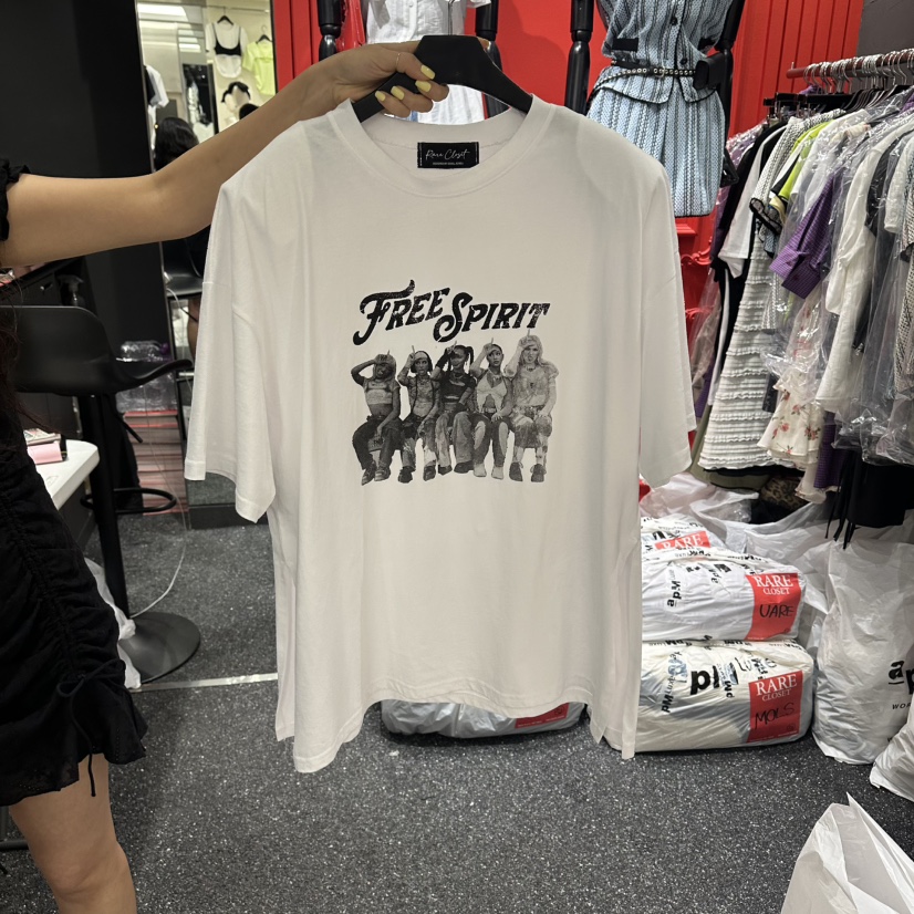 RARE CLOSET韓國東大門直郵女士新品時尚26夏季職業人氣T恤RARE CLOSETT恤圖色1