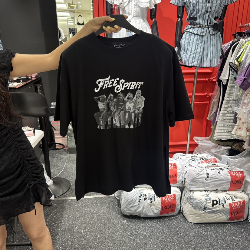 RARE CLOSET韓國東大門直郵女士新品時尚26夏季職業人氣T恤RARE CLOSETT恤圖色2