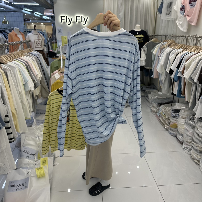 FLYFLY/LULULALLA/LIVE韓國東大門代購女士新款26夏季長袖T恤FLYFLY/LULULALLA/LIVE長袖T恤