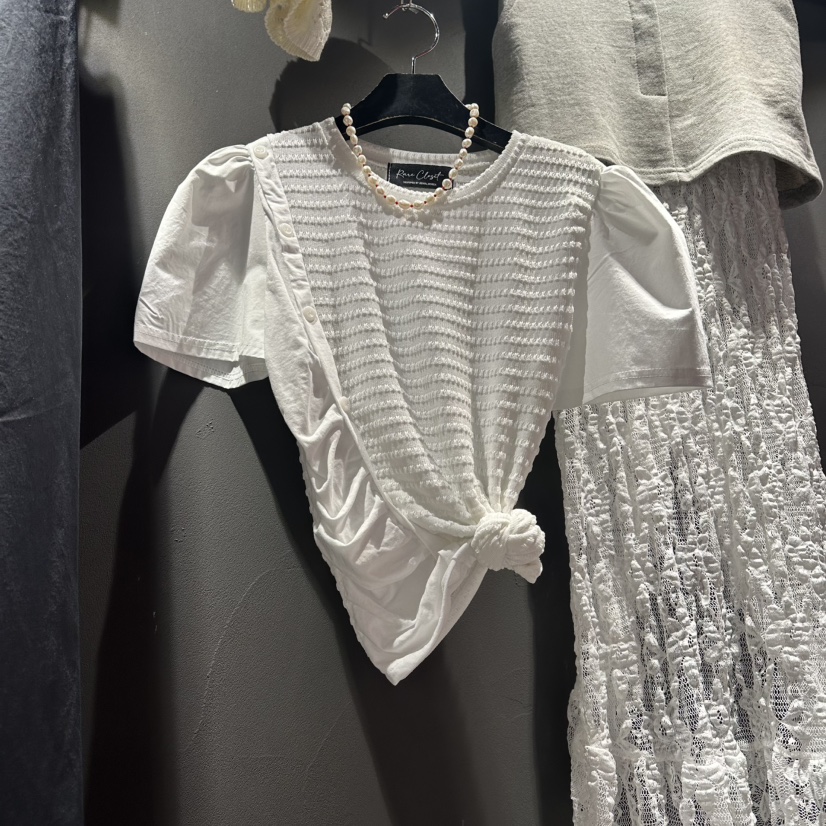 RARE CLOSET韓國東大門直郵女裝新款26夏季人氣T恤不含項鏈RARE CLOSETT恤圖色1