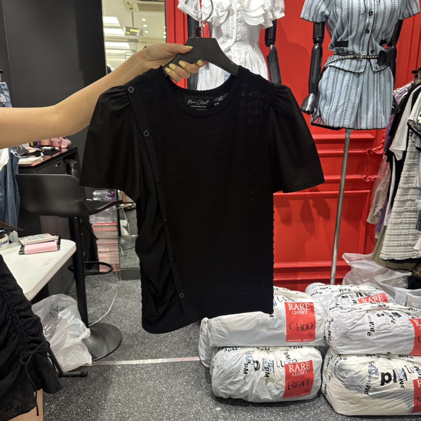 RARE CLOSET韓國東大門直郵女裝新款26夏季人氣T恤不含項鏈RARE CLOSETT恤圖色2