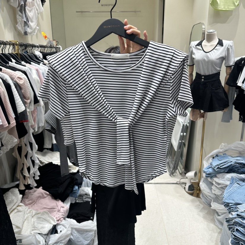 MONOPOLY韓國東大門代購女士新品休閑熱賣時尚26夏季職業T恤MONO_POLYT恤圖色1