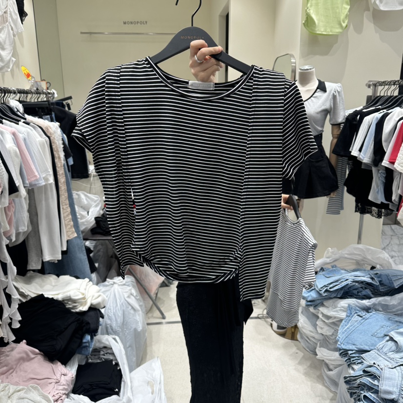 MONOPOLY韓國東大門代購女士新品休閑熱賣時尚26夏季職業T恤MONO_POLYT恤圖色2