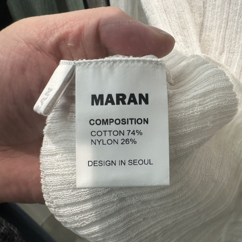 MARAN-P韓國直郵實拍女裝新品人氣推薦26夏季針織衫V領羅紋MARAN針織衫