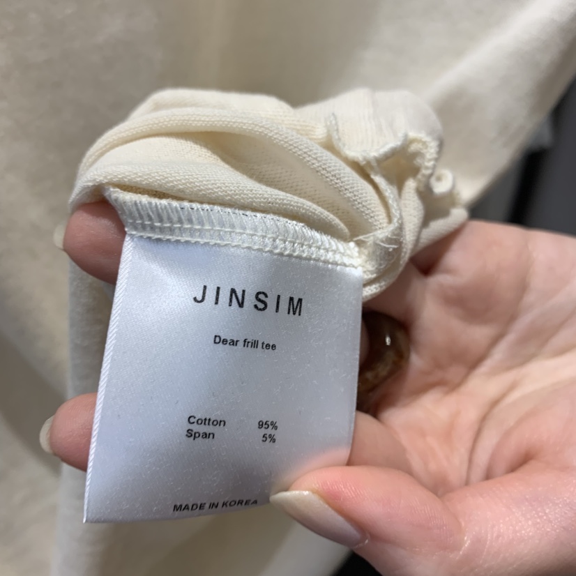 JINSIM東大門實拍韓國女裝新款26夏季職業26春夏人氣時尚T恤JINSIMT恤