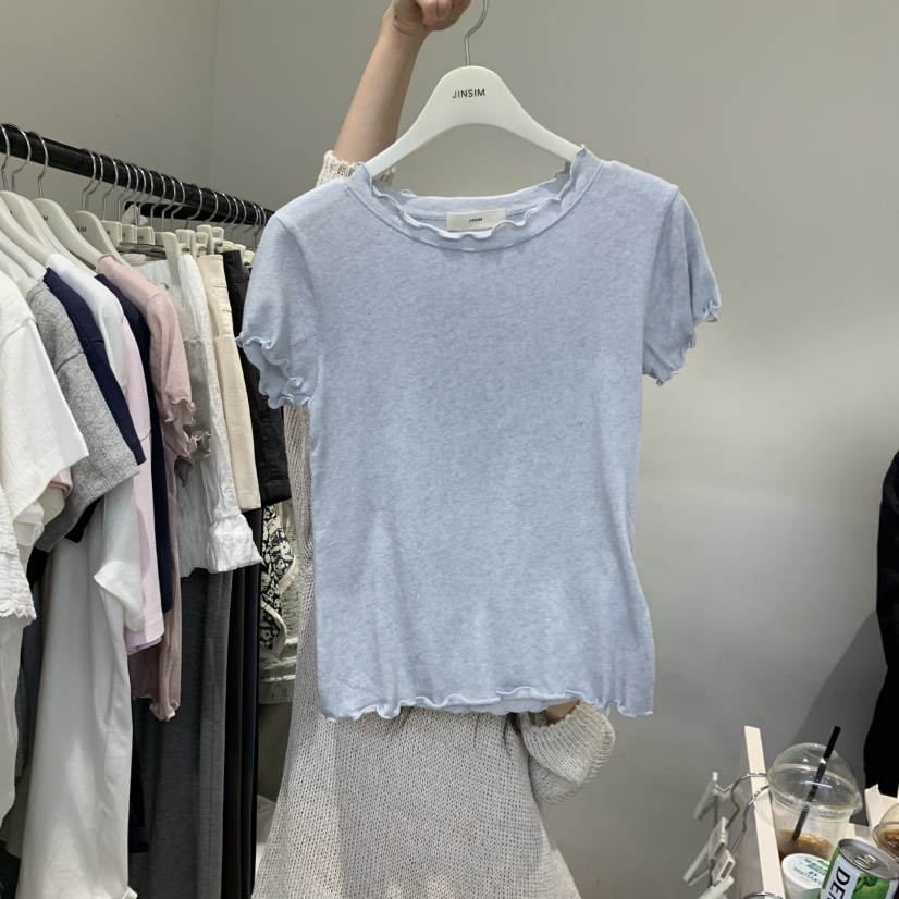 JINSIM東大門實拍韓國女裝新款26夏季職業26春夏人氣時尚T恤JINSIMT恤圖色2