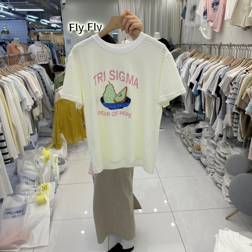 FLYFLY/LULULALLA/LIVE韓國直郵女裝新款熱賣推薦職業T恤FLYFLY/LULULALLA/LIVET恤圖色1