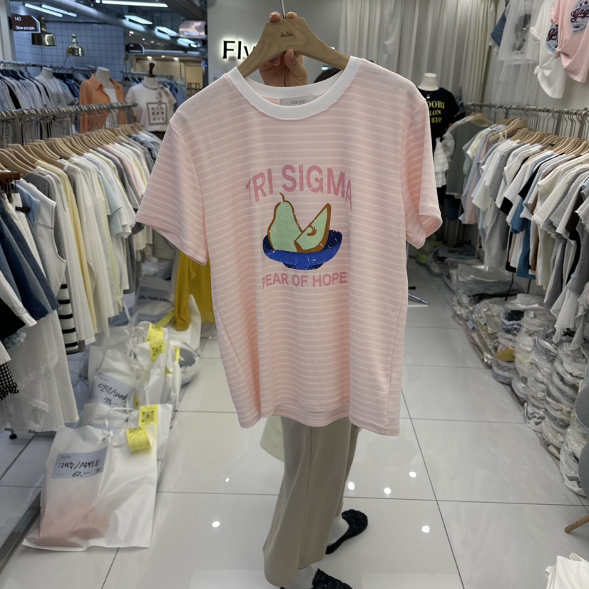 FLYFLY/LULULALLA/LIVE韓國直郵女裝新款熱賣推薦職業T恤FLYFLY/LULULALLA/LIVET恤圖色2