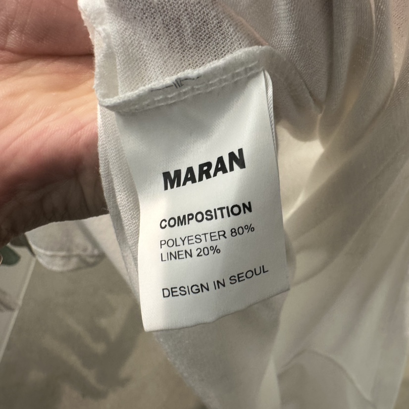 MARAN-P韓國直郵女裝新品休閑熱賣推薦26夏季26春夏T恤亞麻MARANT恤