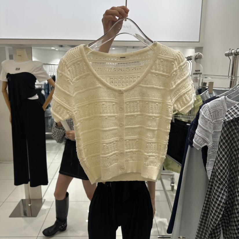 JENNIE韓國直郵實拍女裝新品時尚休閑26春夏人氣熱賣針織衫JENNIE/VENEFIT針織衫圖色1