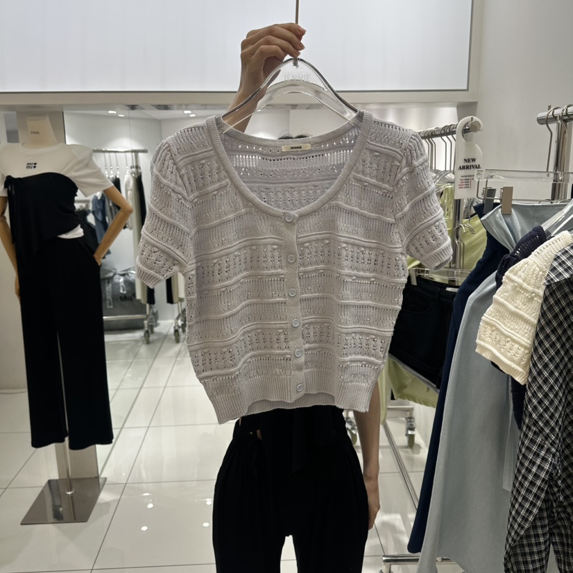 JENNIE韓國直郵實拍女裝新品時尚休閑26春夏人氣熱賣針織衫JENNIE/VENEFIT針織衫圖色3