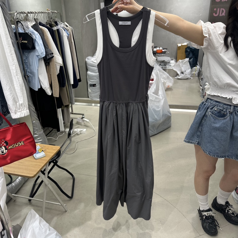 JUDYQUE韓國東大門代購女裝新款職業時尚人氣熱賣連衣裙撞色JUDYQUE連衣裙圖色2