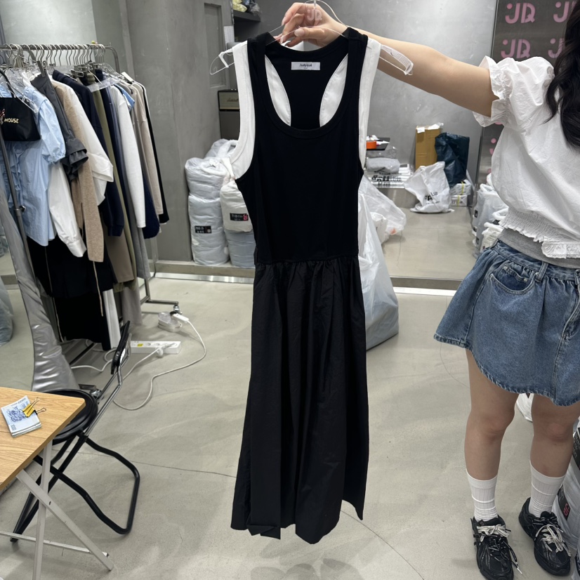JUDYQUE韓國東大門代購女裝新款職業時尚人氣熱賣連衣裙撞色JUDYQUE連衣裙圖色3