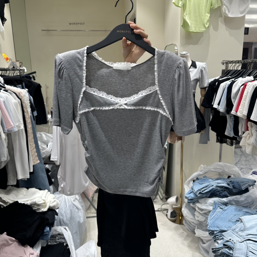 MONOPOLY韓國直郵女士新品職業時尚26春夏人氣26夏季休閑T恤MONO_POLYT恤圖色3