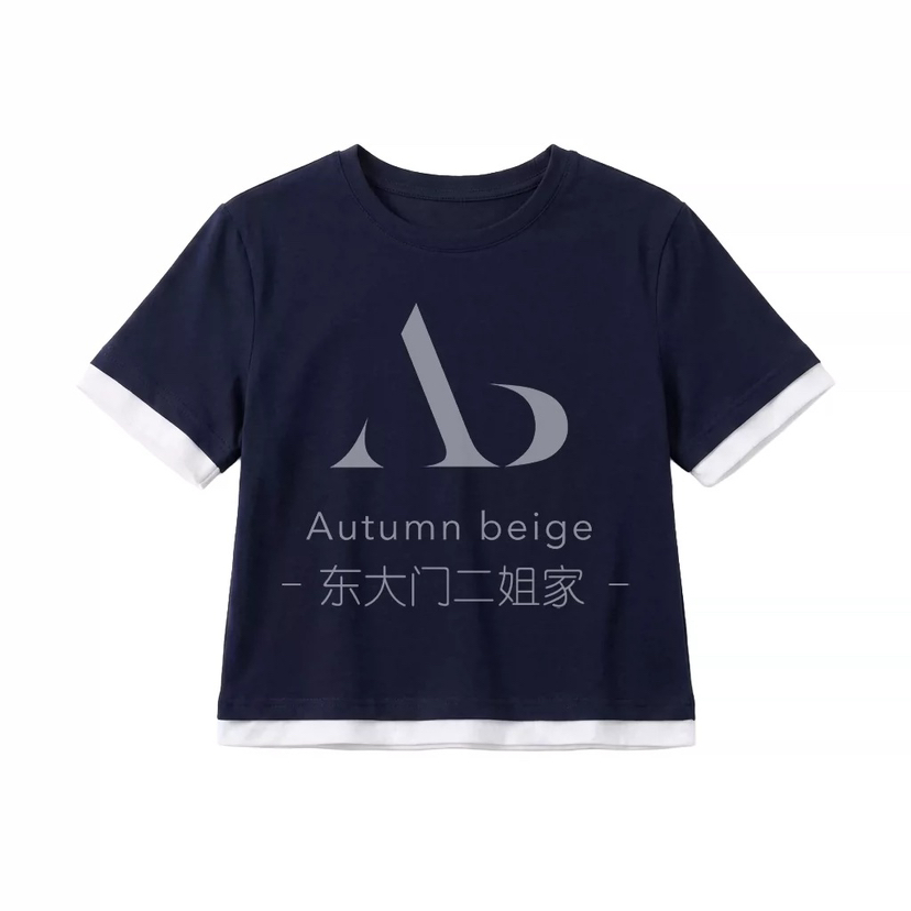 AUTUMN BEIGE-Q韓國直郵女裝新品職業休閑26春夏T恤撞色A.b/AUTUMN BEIGET恤圖色2