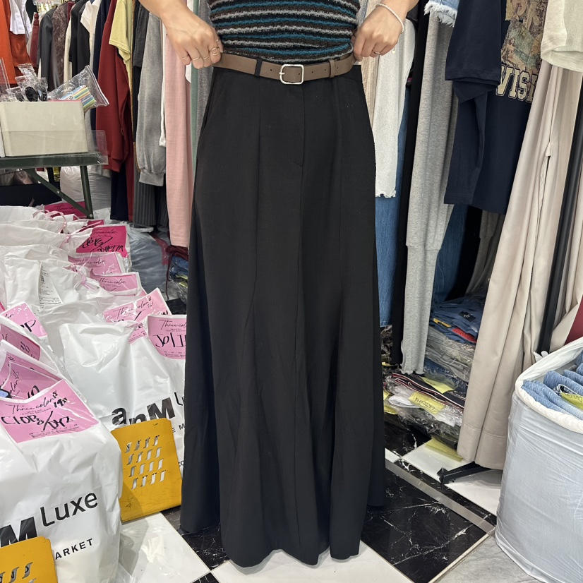 3COLOR韓國東大門代購女裝新款26夏季長裙不含腰帶Three color長裙圖色2