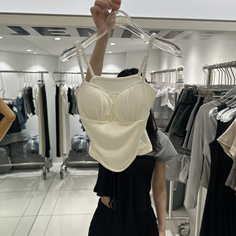 JENNIE韓國直郵實拍女士新品推薦休閑職業時尚吊帶背心束帶JENNIE/VENEFIT吊帶/背心圖色1