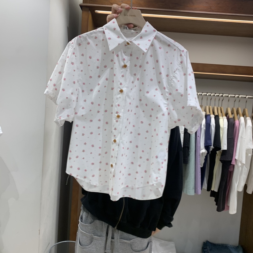 THE CAMEL韓國直郵女士新品26夏季襯衫蕾絲衫the came_l 家襯衫/蕾絲衫圖色1