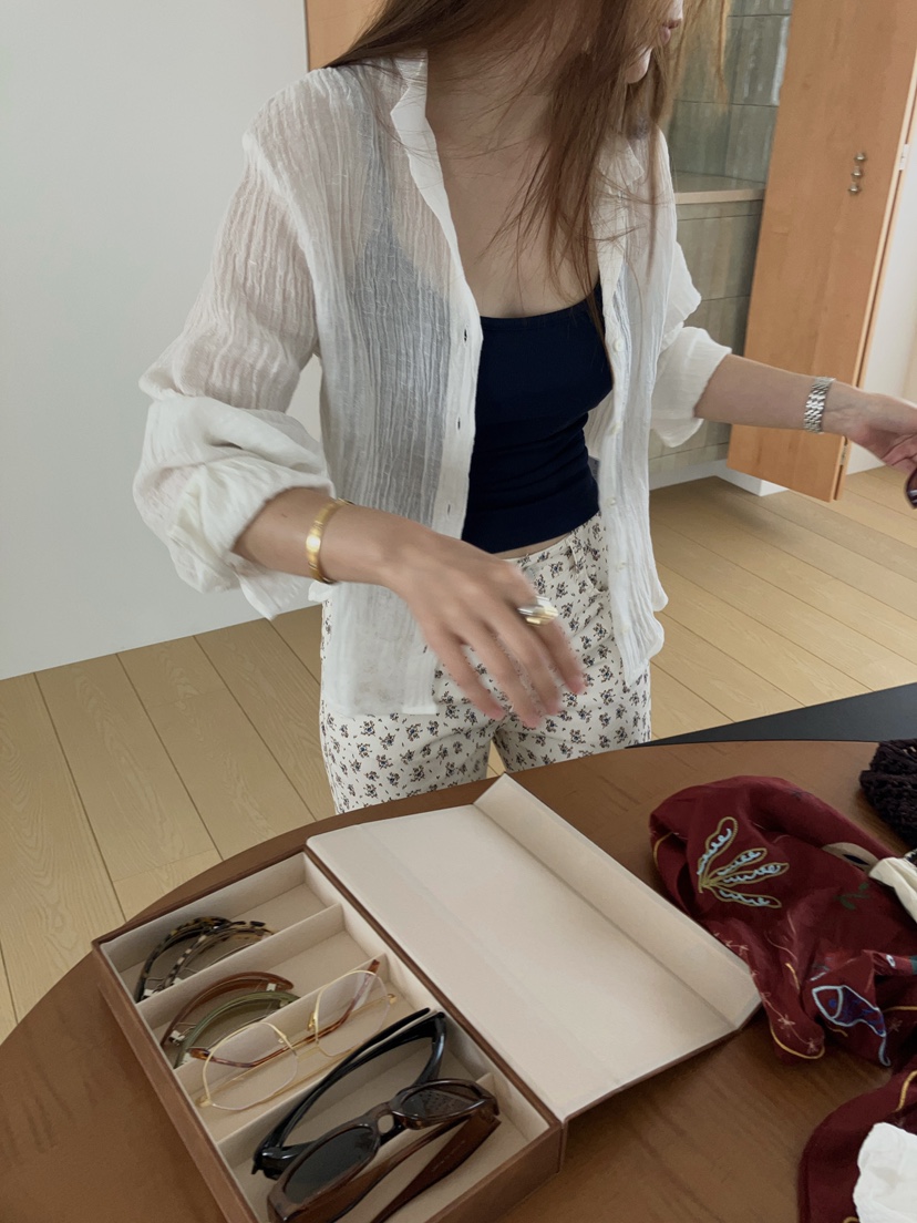 MADE-P韓國直郵女裝新品26夏季人氣推薦襯衫蕾絲衫亞麻布MADE-P襯衫/蕾絲衫