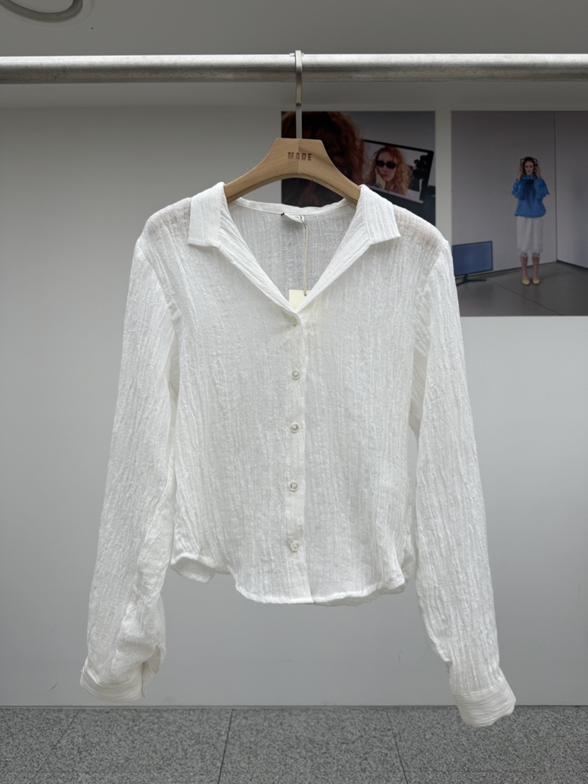 MADE-P韓國直郵女裝新品26夏季人氣推薦襯衫蕾絲衫亞麻布MADE-P襯衫/蕾絲衫圖色2