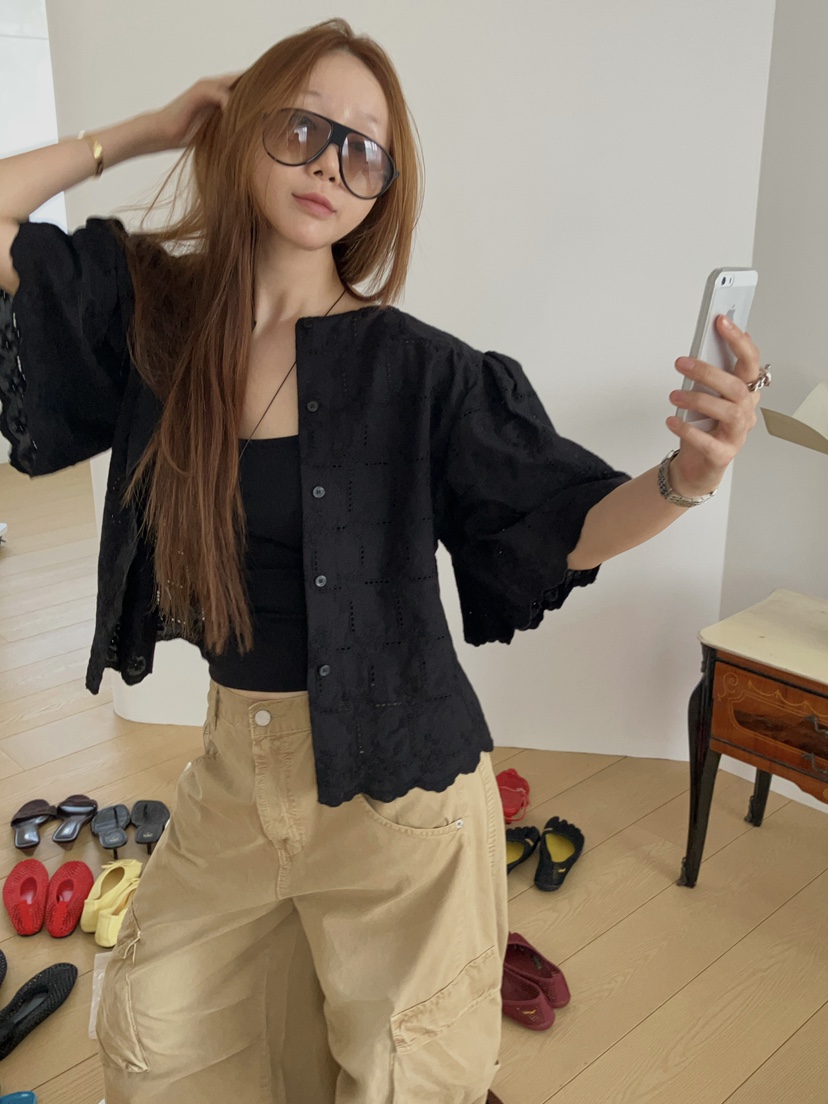 MADE-P韓國直郵女裝新品人氣熱賣推薦休閑26夏季襯衫蕾絲衫MADE-P襯衫/蕾絲衫