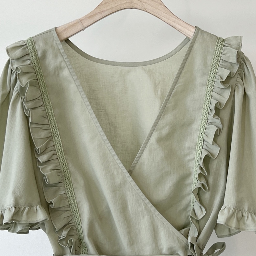 ANOTHER AVENUE韓國代購女裝新品26春夏26夏季襯衫蕾絲衫褶皺ANOTHER AVENUE襯衫/蕾絲衫