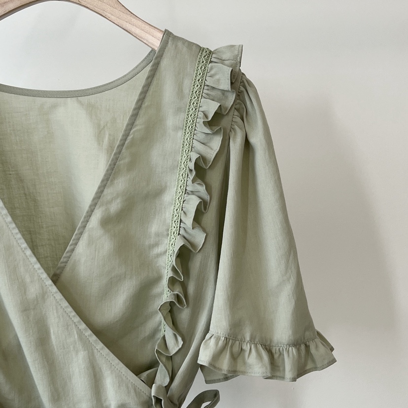 ANOTHER AVENUE韓國代購女裝新品26春夏26夏季襯衫蕾絲衫褶皺ANOTHER AVENUE襯衫/蕾絲衫