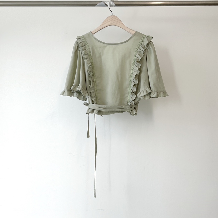 ANOTHER AVENUE韓國代購女裝新品26春夏26夏季襯衫蕾絲衫褶皺ANOTHER AVENUE襯衫/蕾絲衫