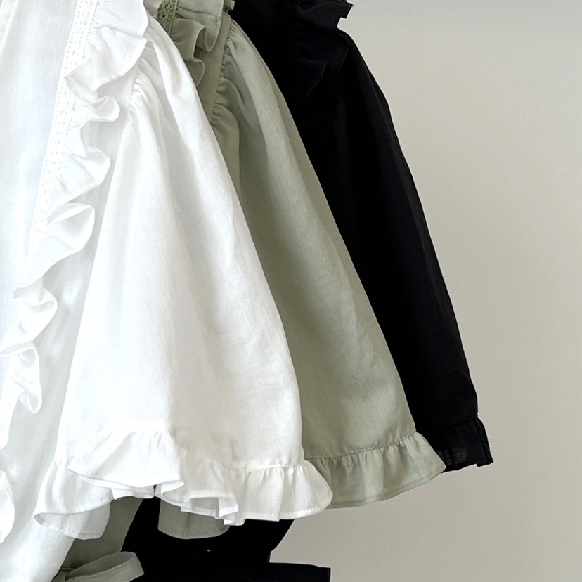 ANOTHER AVENUE韓國代購女裝新品26春夏26夏季襯衫蕾絲衫褶皺ANOTHER AVENUE襯衫/蕾絲衫