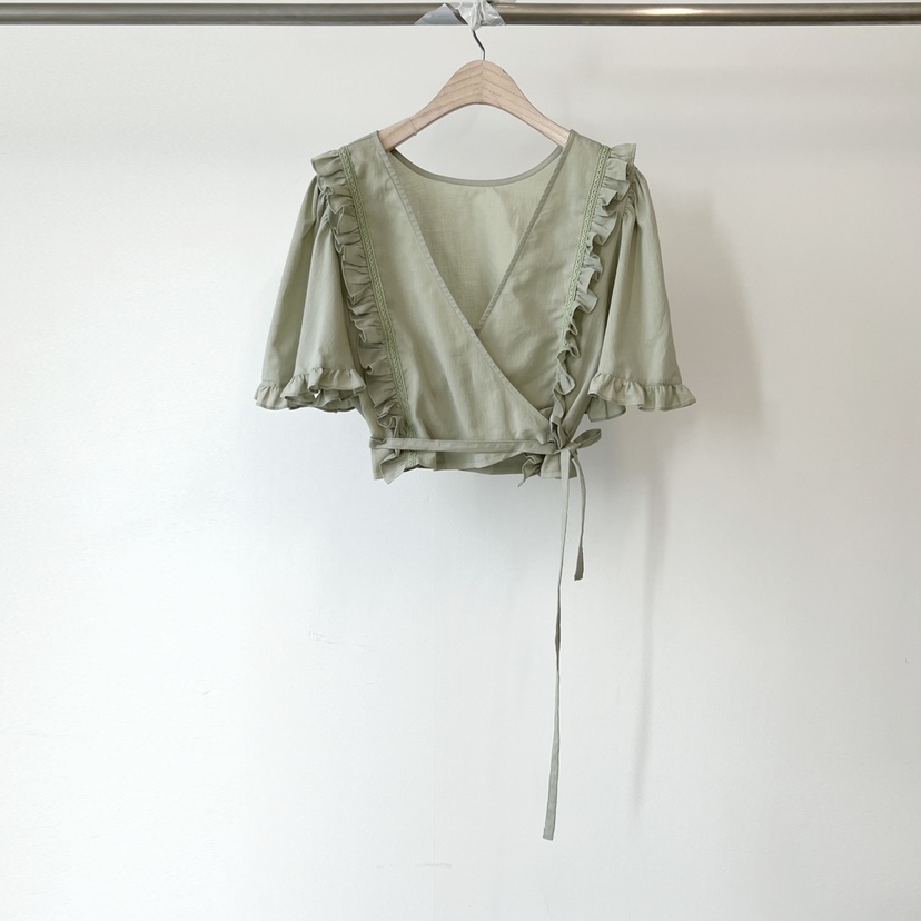 ANOTHER AVENUE韓國代購女裝新品26春夏26夏季襯衫蕾絲衫褶皺ANOTHER AVENUE襯衫/蕾絲衫圖色1