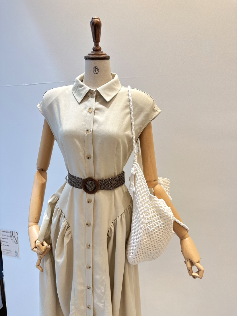 INNO東大門實拍韓國女裝新品休閑時尚熱賣連衣裙不含腰帶INNO連衣裙