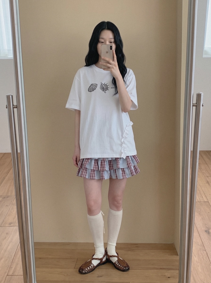 BEFORE SUNRISE韓國直郵女裝新品26春夏休閑人氣熱賣T恤BEFORE SUNRISET恤