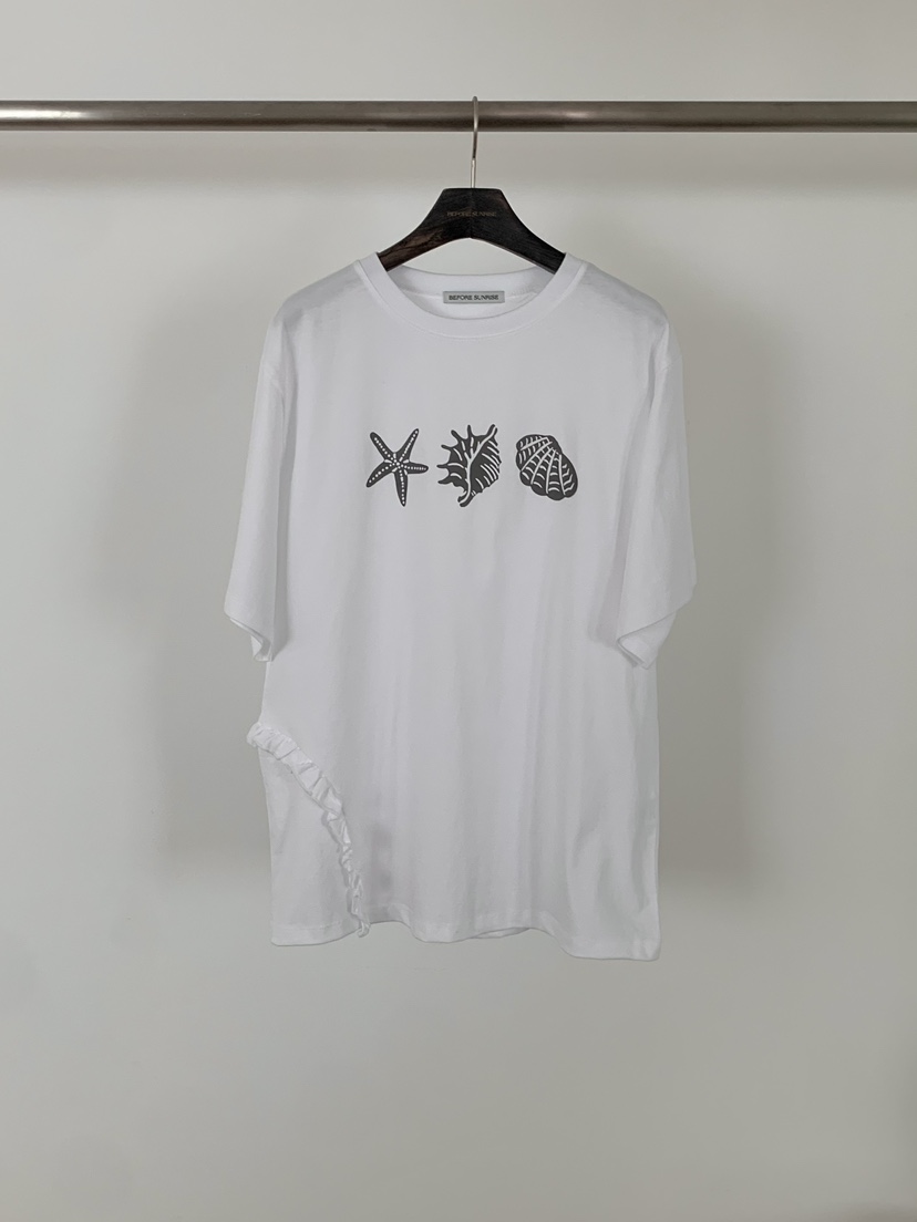 BEFORE SUNRISE韓國直郵女裝新品26春夏休閑人氣熱賣T恤BEFORE SUNRISET恤圖色1