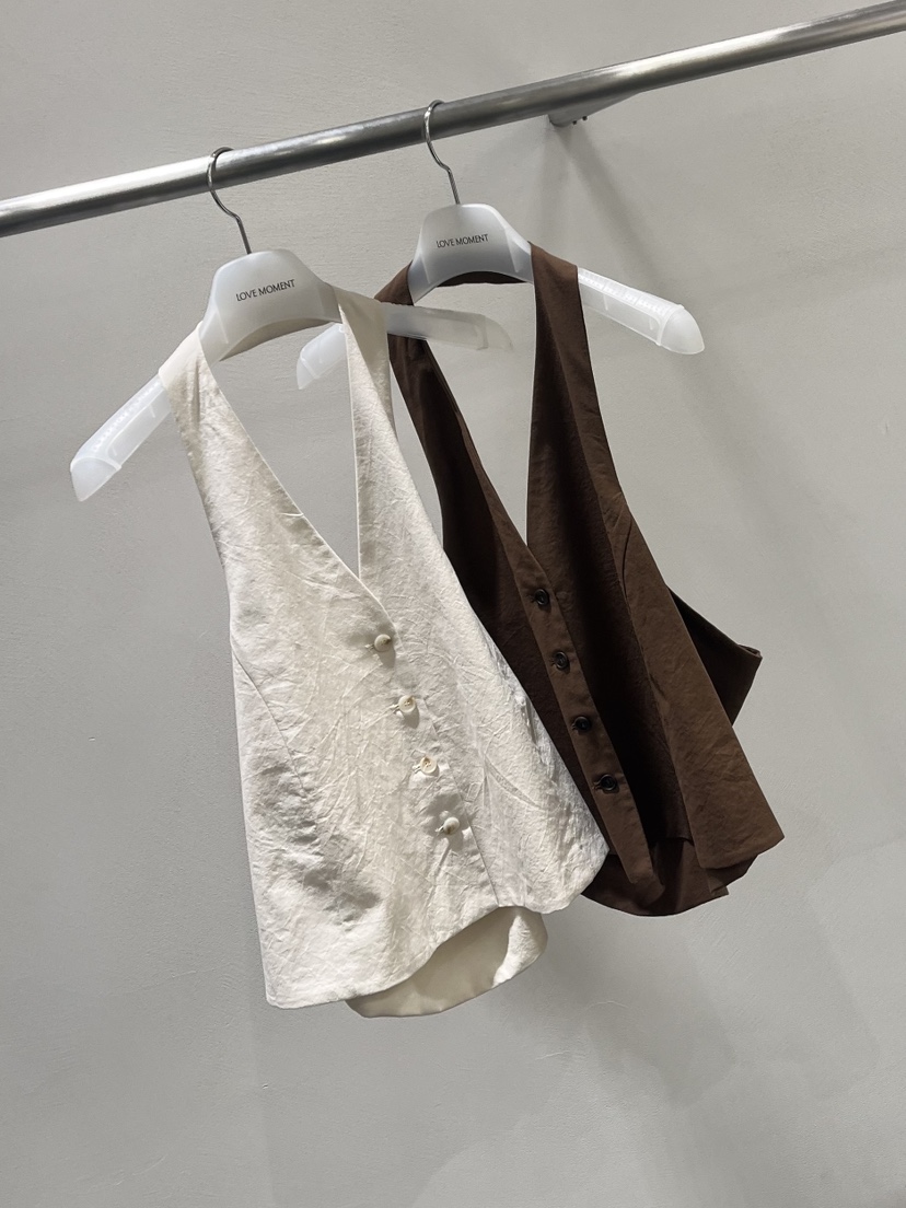 LOVE MOMENT東大門實拍韓國女士新品26春夏吊帶背心亞麻LOVE MOMENT吊帶/背心