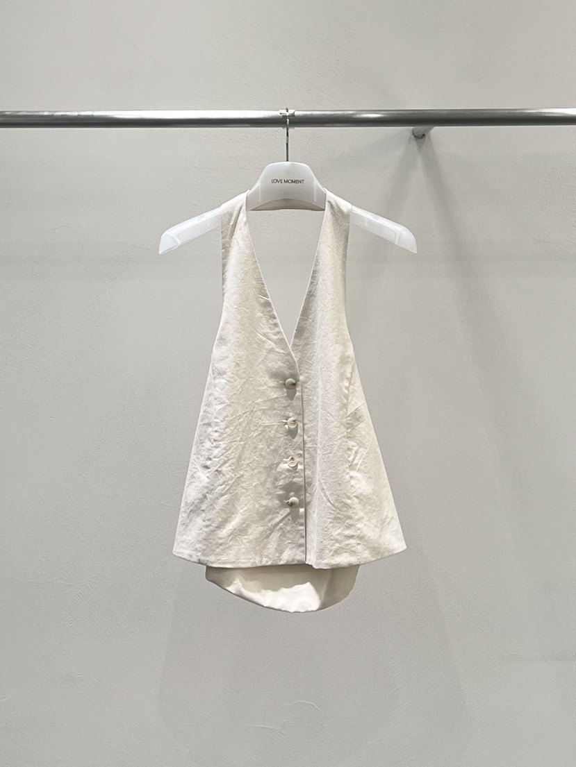 LOVE MOMENT東大門實拍韓國女士新品26春夏吊帶背心亞麻LOVE MOMENT吊帶/背心圖色1