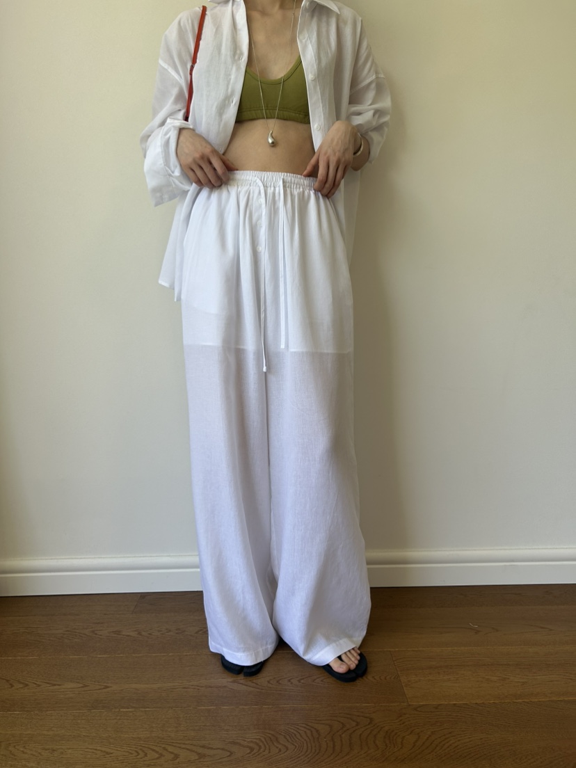ME MO韓國直郵女裝新品26春夏時尚休閑職業熱賣休閑褲亞麻ME MO休閑褲