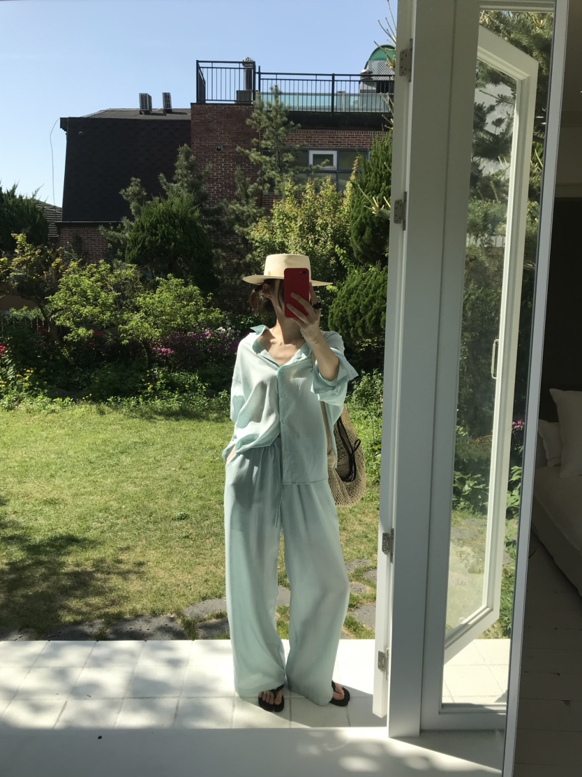 ME MO韓國直郵女裝新款休閑推薦26春夏職業襯衫蕾絲衫亞麻ME MO襯衫/蕾絲衫