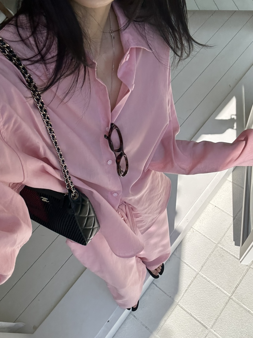 ME MO韓國直郵女裝新款休閑推薦26春夏職業襯衫蕾絲衫亞麻ME MO襯衫/蕾絲衫