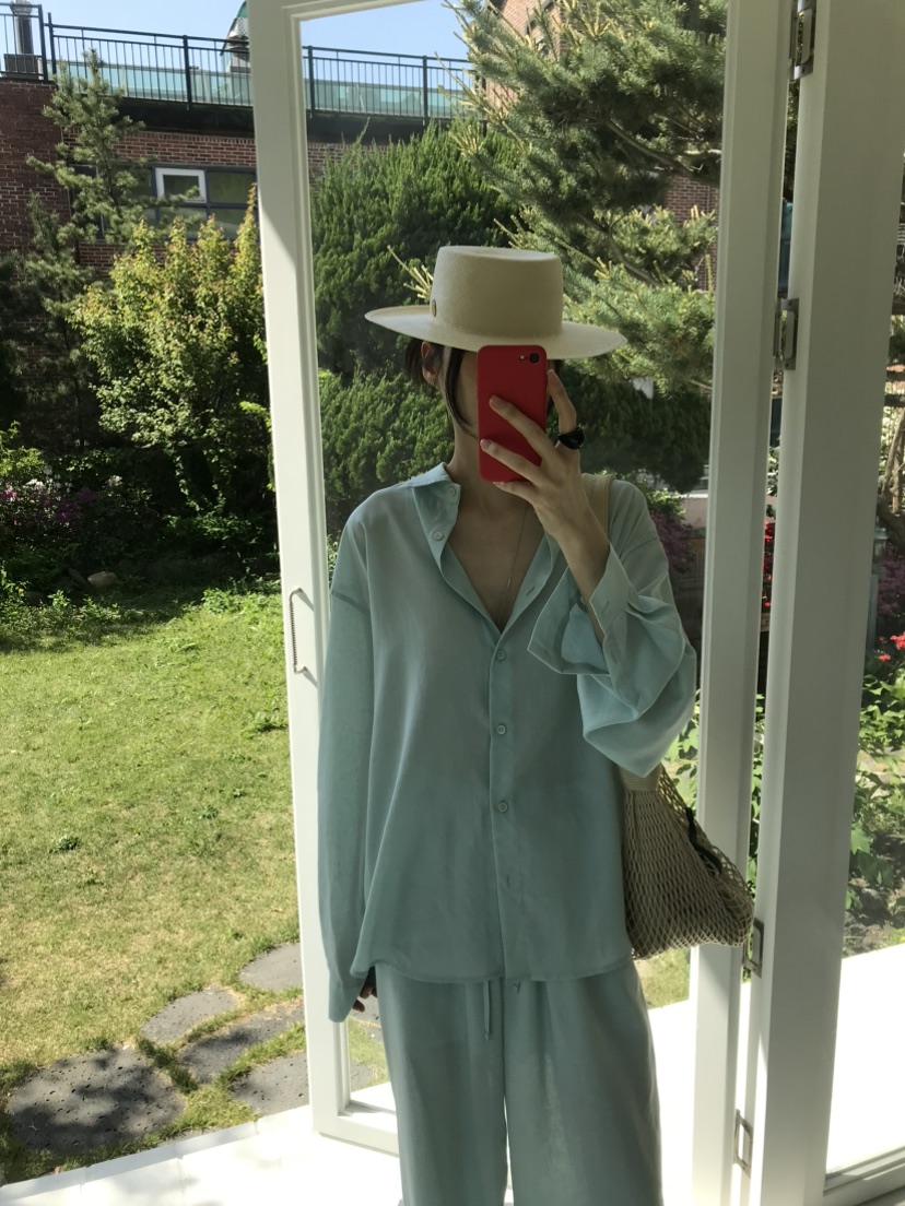 ME MO韓國直郵女裝新款休閑推薦26春夏職業襯衫蕾絲衫亞麻ME MO襯衫/蕾絲衫圖色2