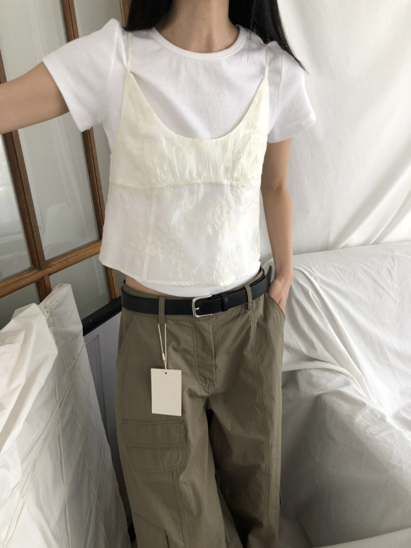 MOVENNE韓國直郵女士新款26春夏推薦休閑26夏季吊帶背心蕾絲MOVENNE吊帶/背心