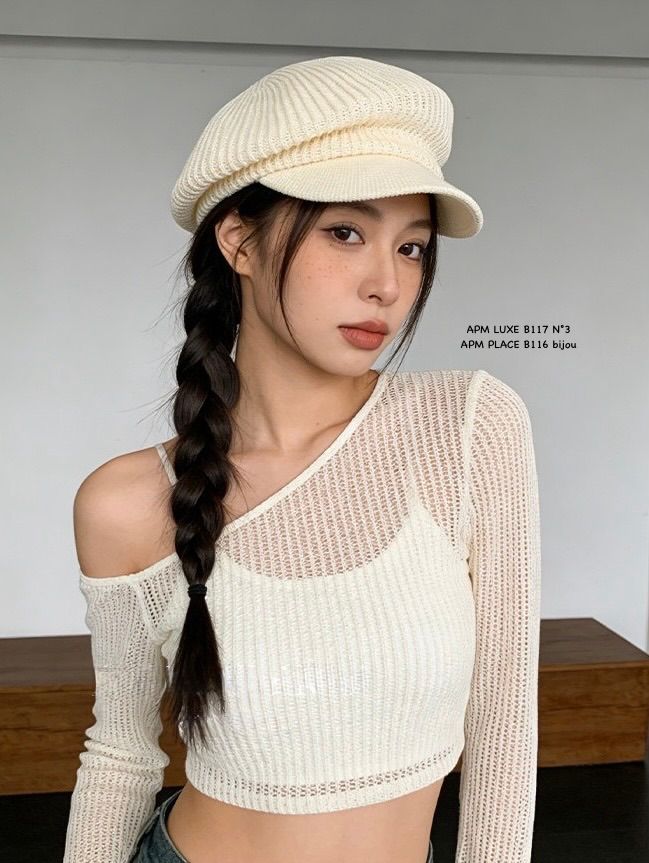 N3韓國東大門代購女裝新品熱賣休閑時尚職業帽子羅紋貝雷N3帽子
