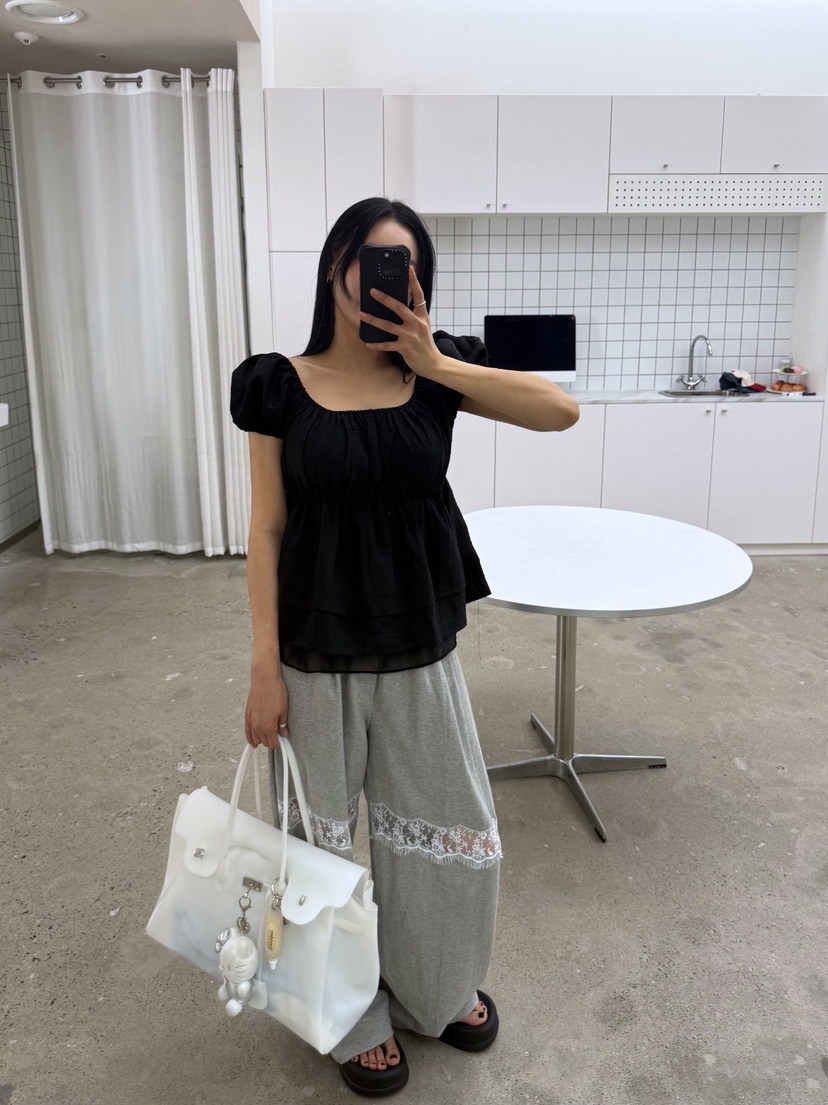 AB東大門實拍韓國女士新款職業推薦休閑人氣時尚襯衫蕾絲衫AB襯衫/蕾絲衫