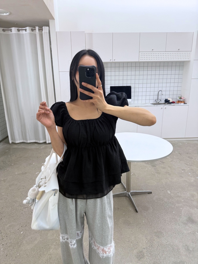 AB東大門實拍韓國女士新款職業推薦休閑人氣時尚襯衫蕾絲衫AB襯衫/蕾絲衫