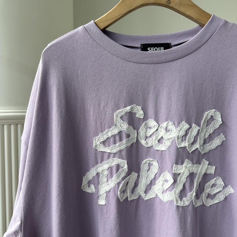 PALETTE-Q韓國代購女裝新品26夏季休閑熱賣人氣T恤刺繡蕾絲PALETTE-QT恤