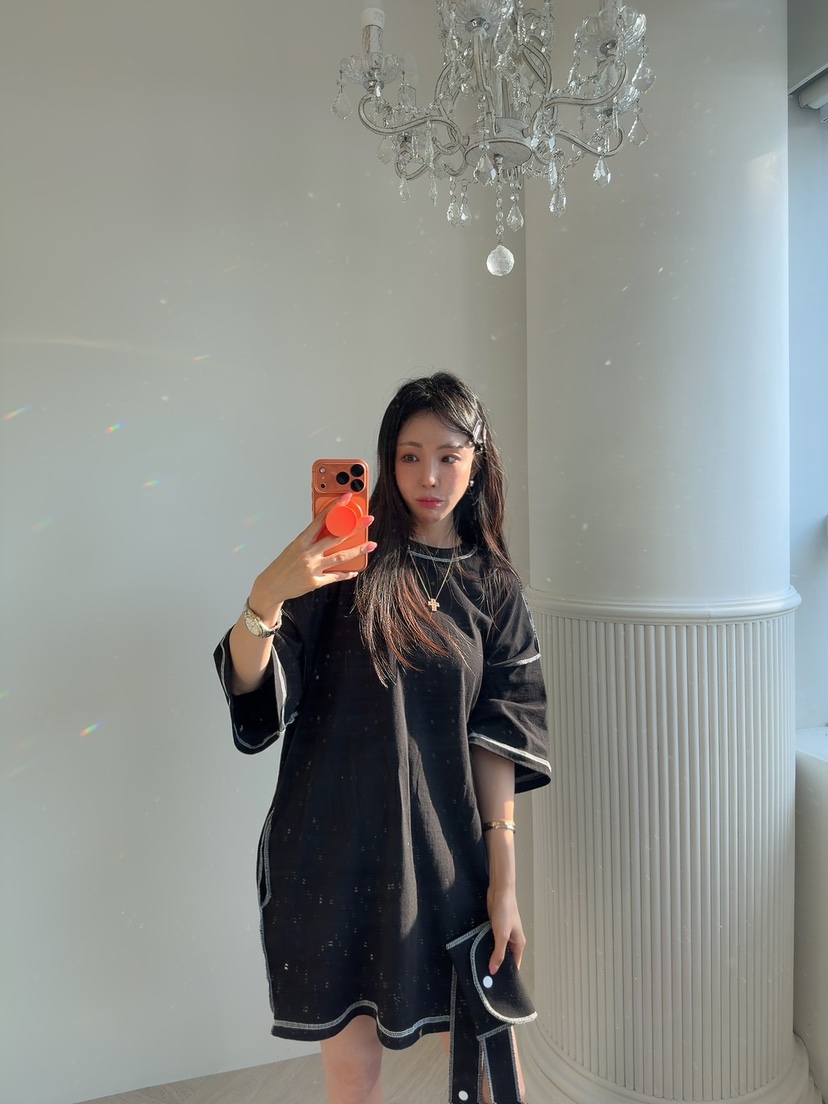 PALETTE-Q韓國東大門代購女裝新品休閑推薦連衣裙含腰包PALETTE-Q連衣裙