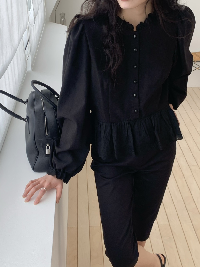 MIXXIN韓國直郵女士新品26春夏推薦26夏季襯衫蕾絲衫蕾絲MIXXIN襯衫/蕾絲衫圖色2